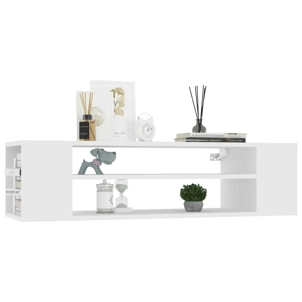 Hanging TV Cabinet White 100x30x26.5 cm Engineered Wood 806229