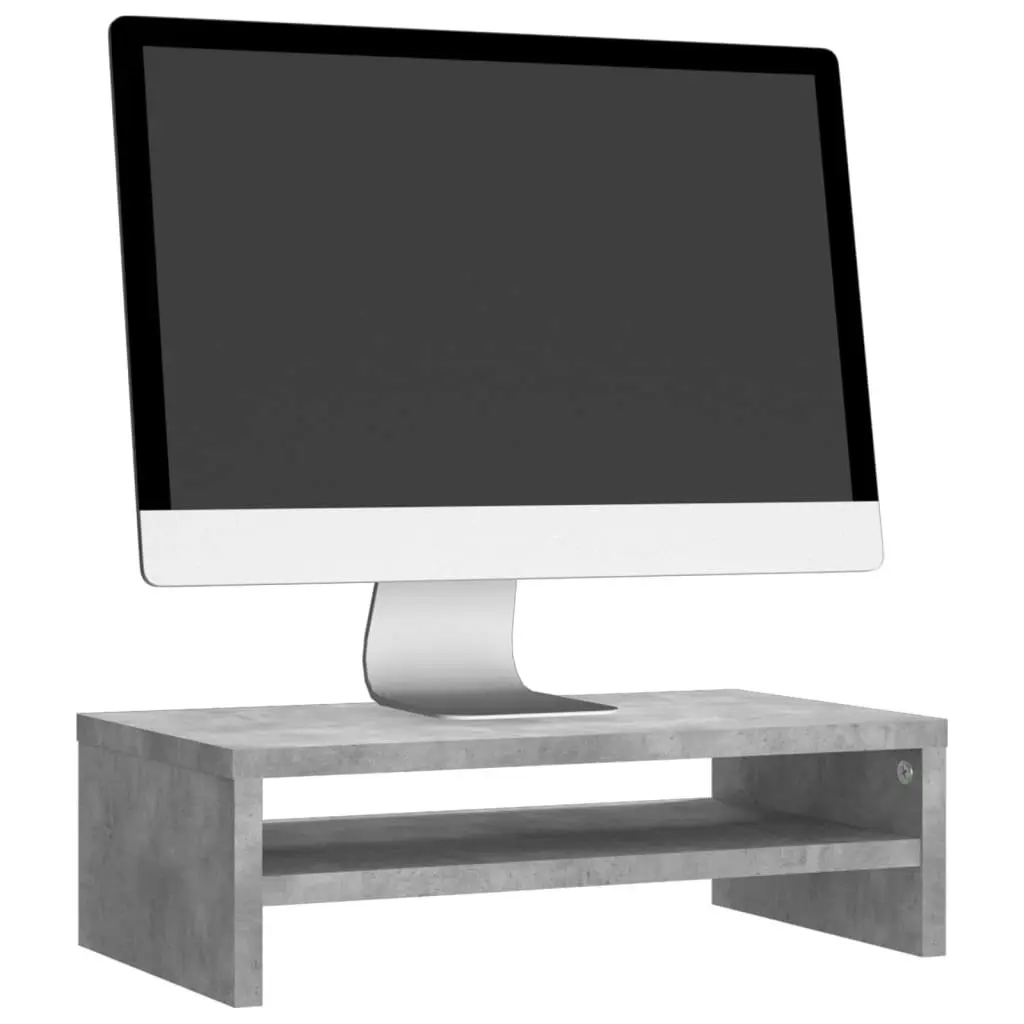 Monitor Stand Concrete Grey 42x24x13 cm Engineered Wood 800220