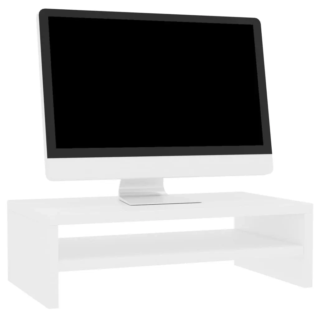 Monitor Stand White 42x24x13 cm Engineered Wood 800216