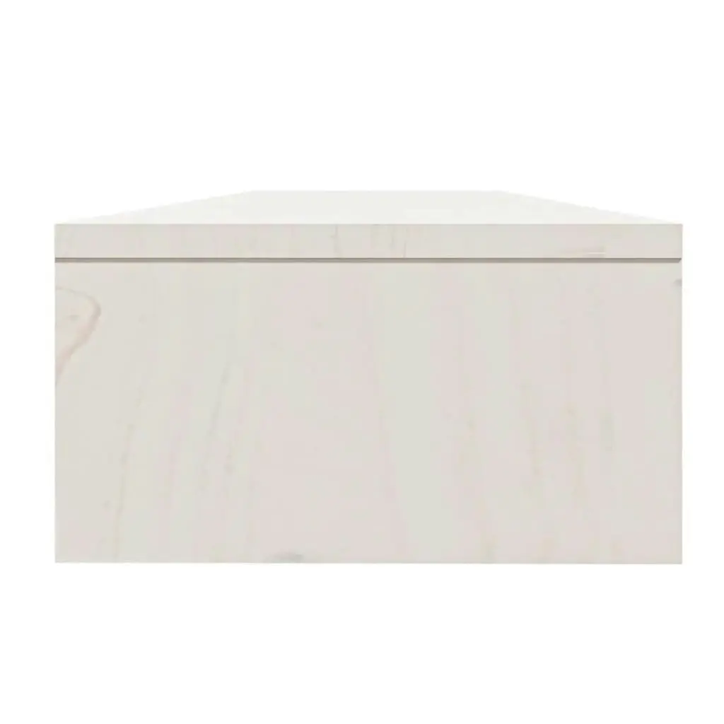 Monitor Stand White 100x24x13 cm Solid Wood Pine 813920