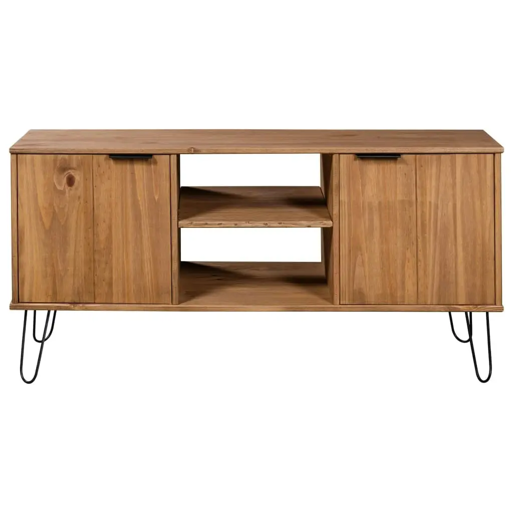 TV Cabinet "New York" Light Wood Solid Pine Wood 321144