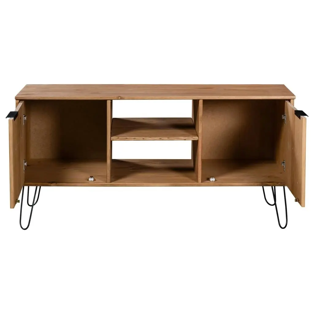 TV Cabinet "New York" Light Wood Solid Pine Wood 321144