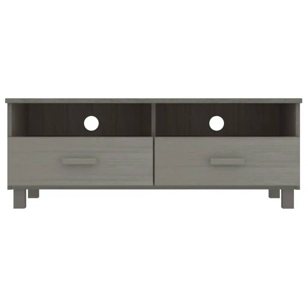 TV Cabinet "HAMAR" Light  Grey 106x40x40 cm Solid Wood Pine 340471