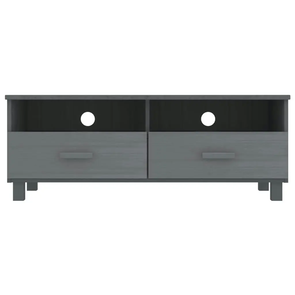 TV Cabinet "HAMAR" Dark Grey 106x40x40 cm Solid Wood Pine 340470