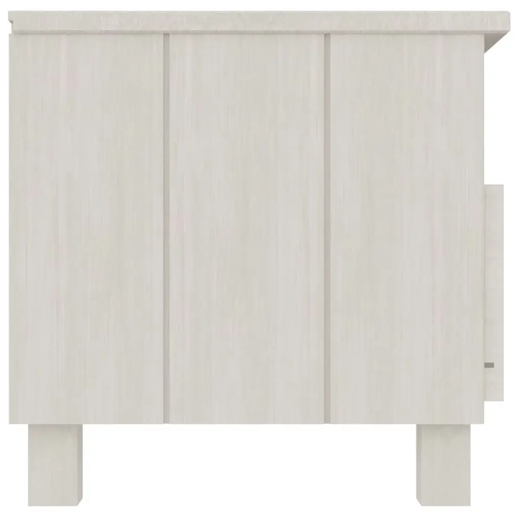 TV Cabinet "HAMAR" White 106x40x40 cm Solid Wood Pine 340469