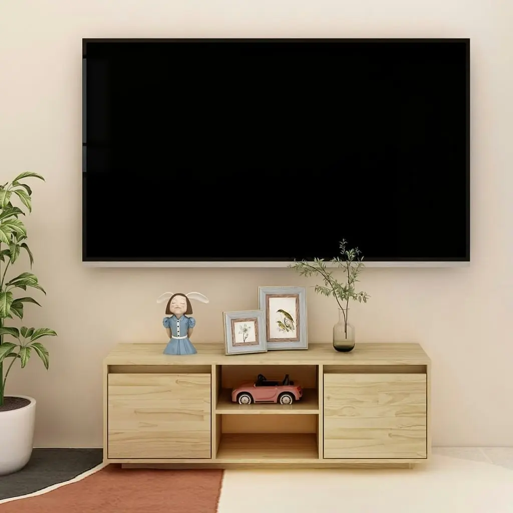 TV Cabinet 110x30x40 cm Solid Pinewood 809900