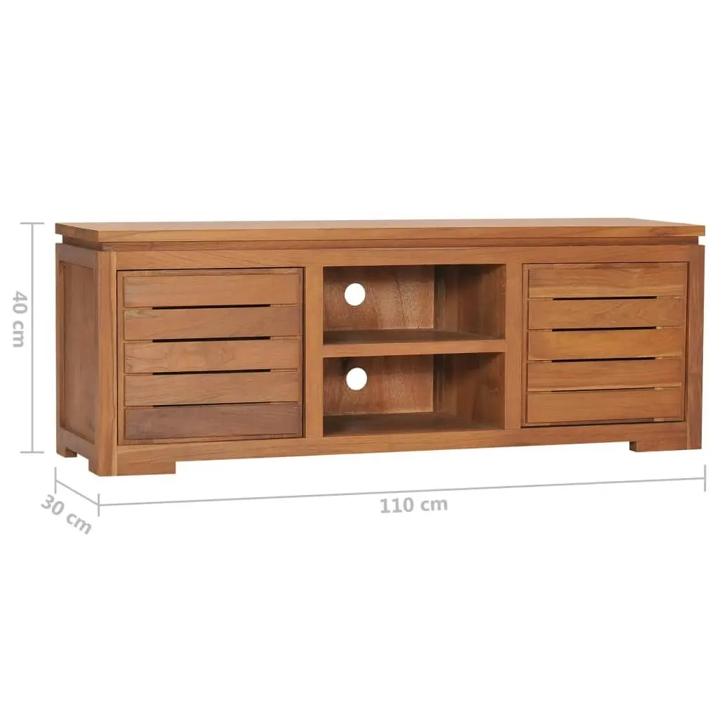 TV Cabinet 110x30x40 cm Solid Teak Wood 289069