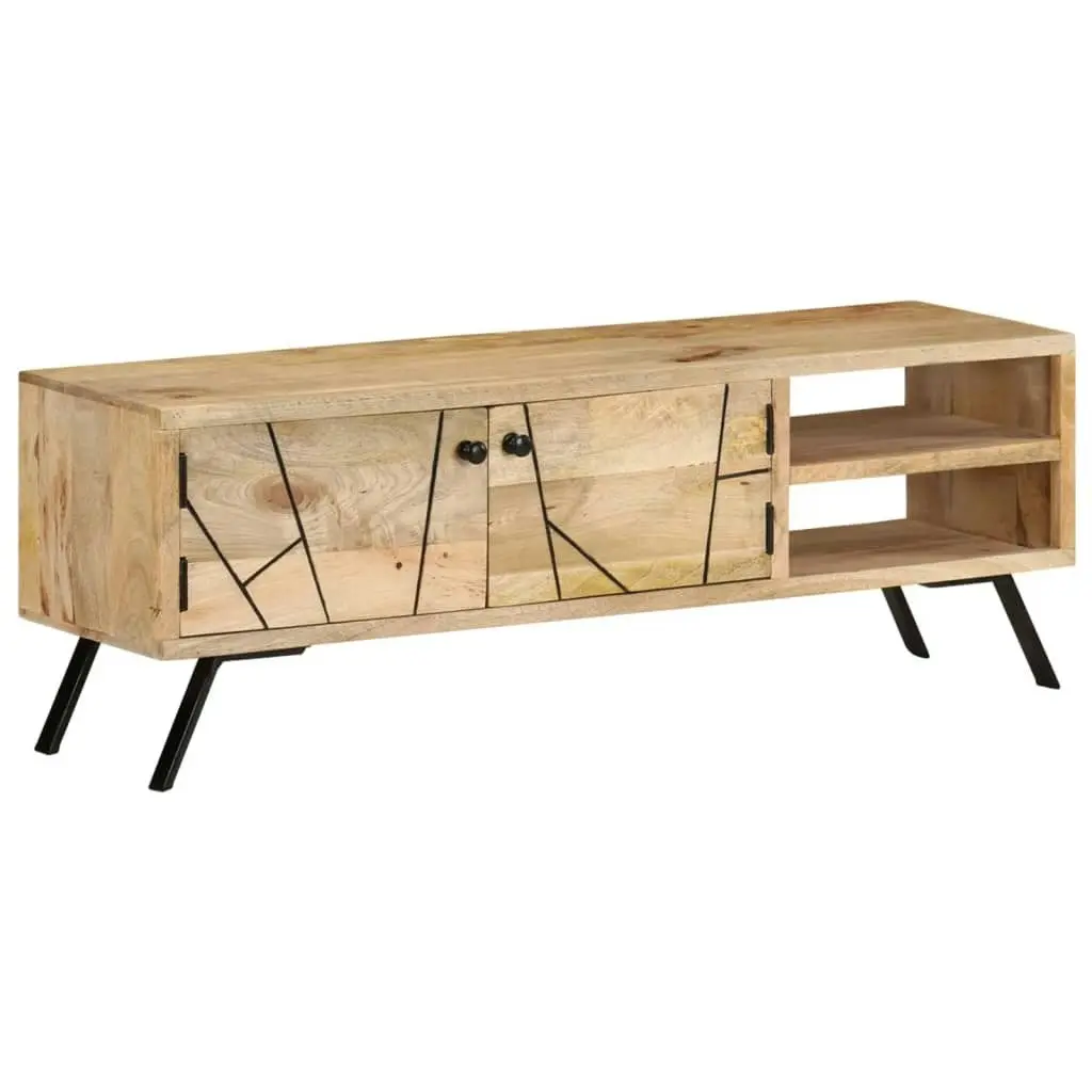 TV Cabinet 110x30x40 cm Solid Mango Wood 328312