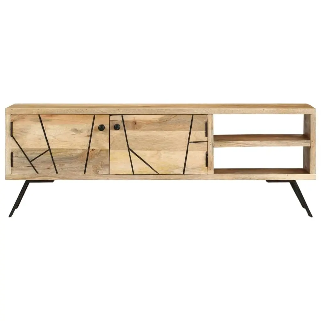 TV Cabinet 110x30x40 cm Solid Mango Wood 328312