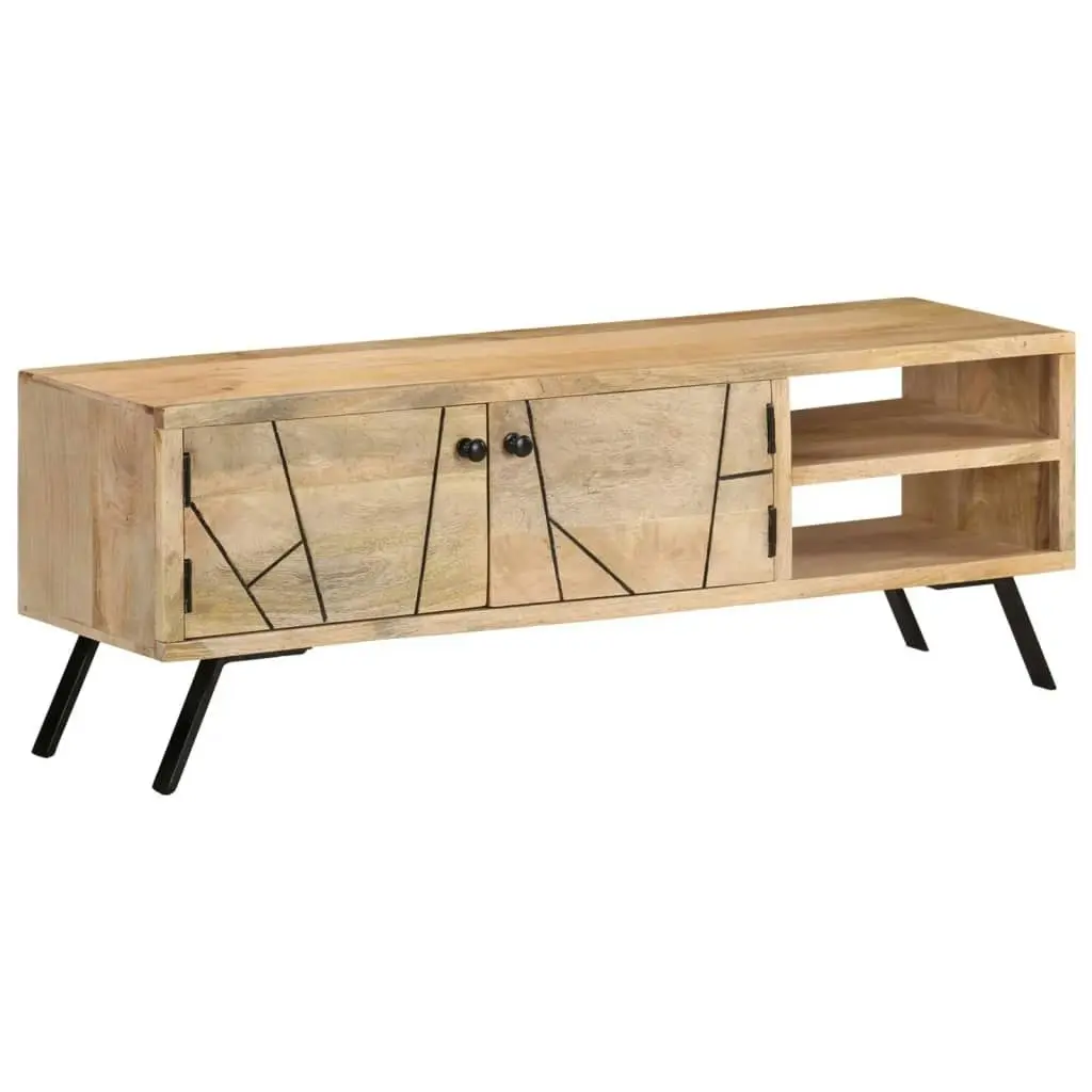 TV Cabinet 110x30x40 cm Solid Mango Wood 328312