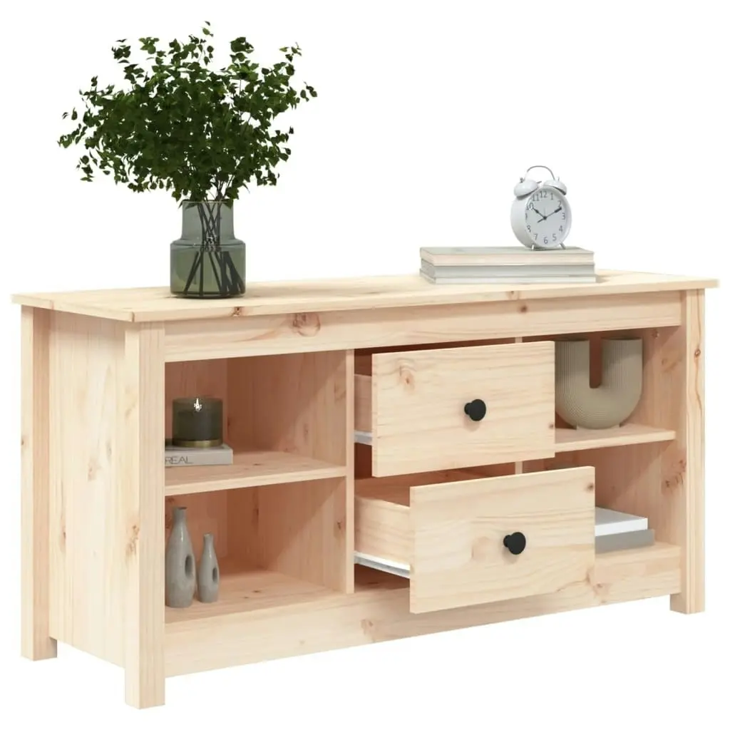 TV Cabinet 103x36.5x52 cm Solid Wood Pine 814569