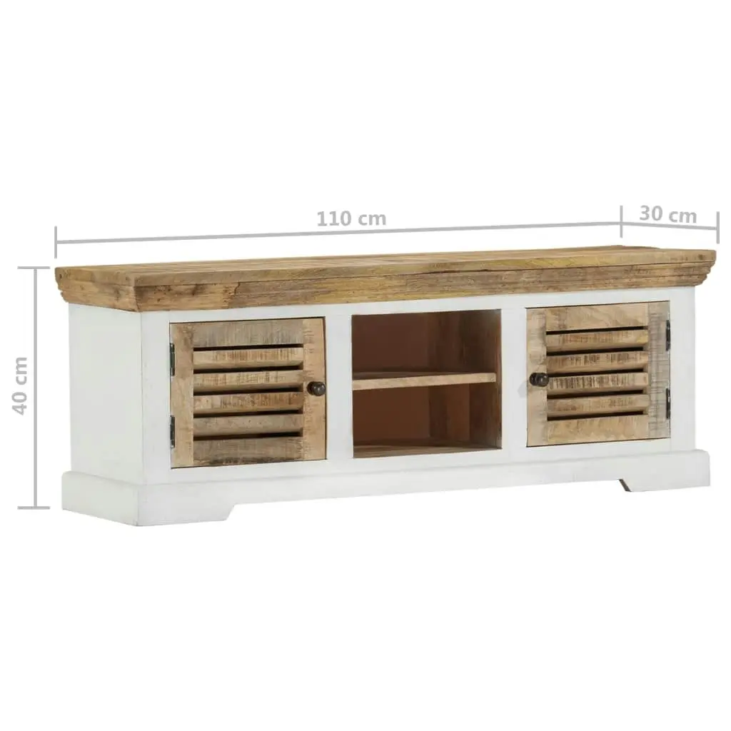 TV Cabinet 110x30x40 cm Solid Wood Mango 337848