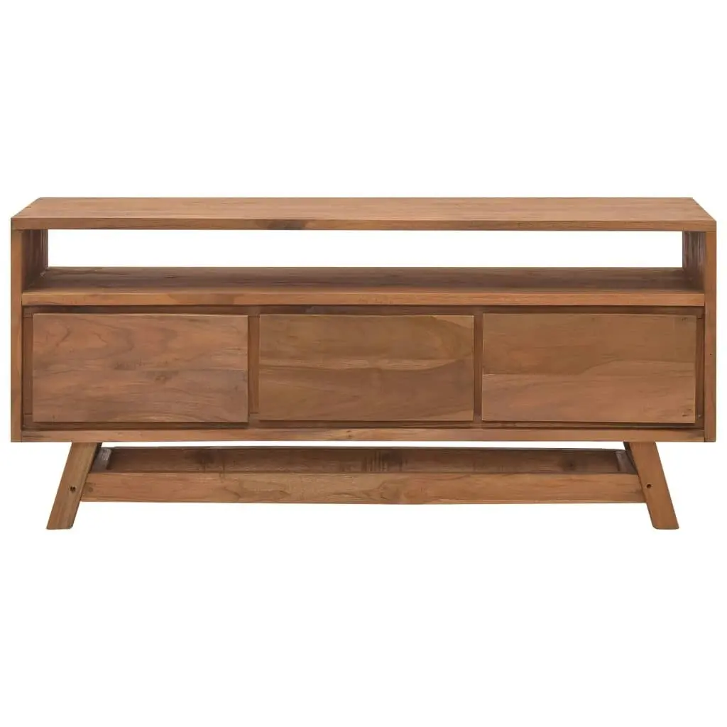 TV Cabinet 110x30x50 cm Solid Teak Wood 326117