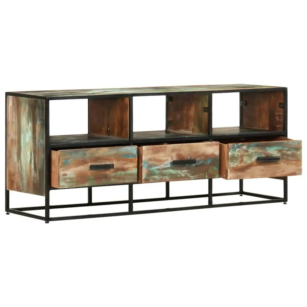 TV Cabinet 110x30x45 cm Solid Reclaimed Wood 327449