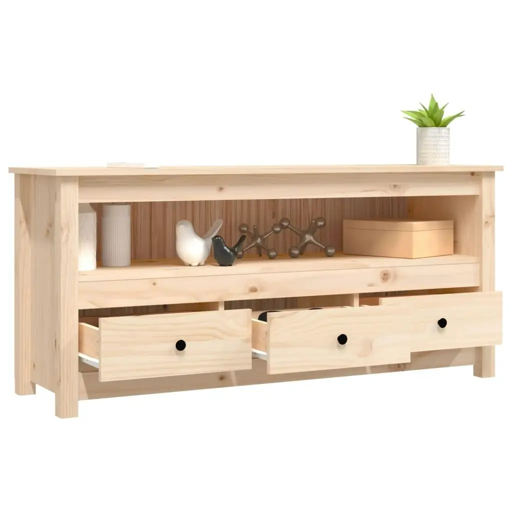 TV Cabinet 114x35x52 cm Solid Wood Pine 821502