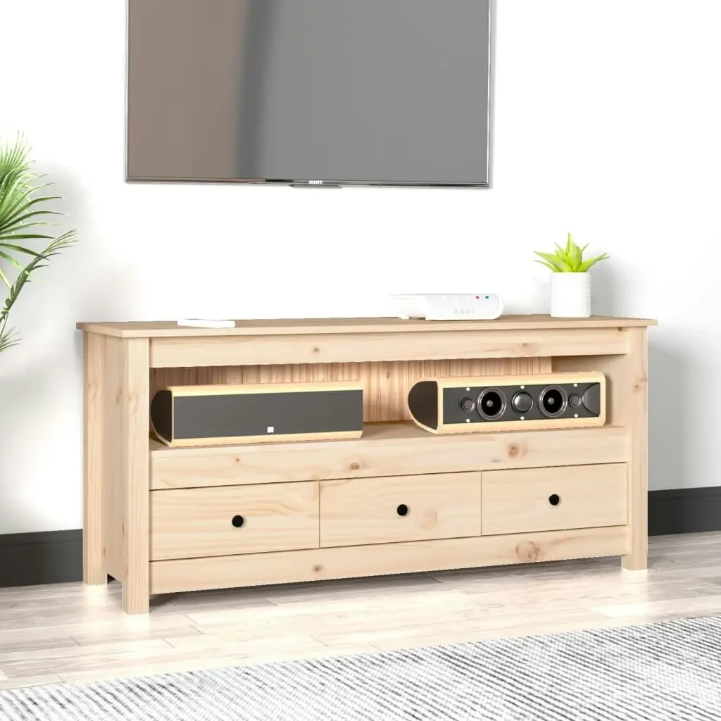 TV Cabinet 114x35x52 cm Solid Wood Pine 821502