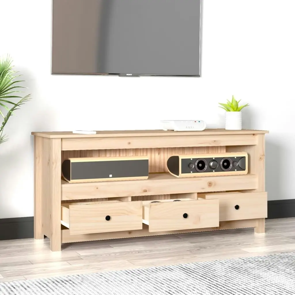 TV Cabinet 114x35x52 cm Solid Wood Pine 821502