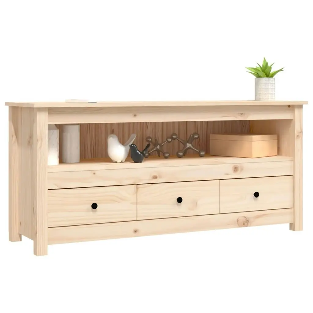 TV Cabinet 114x35x52 cm Solid Wood Pine 821502