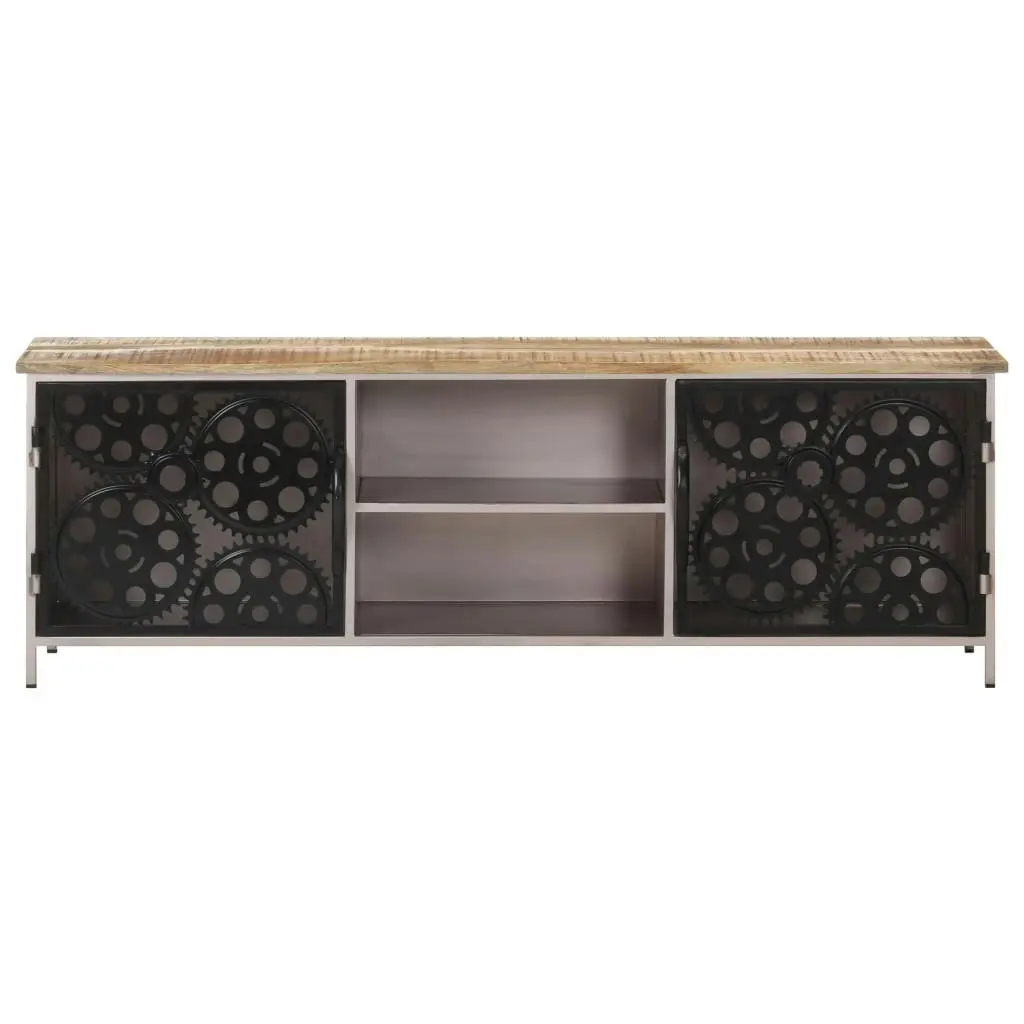 TV Cabinet 120x30x40 cm Rough Mango Wood 323737