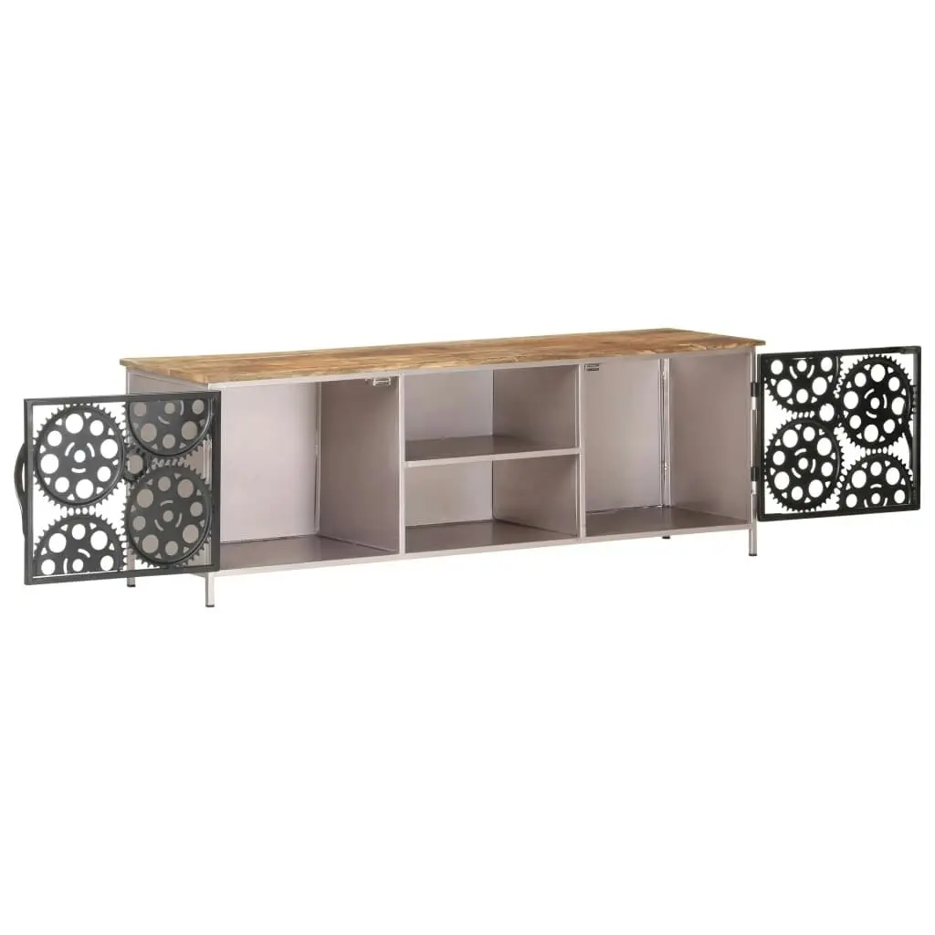 TV Cabinet 120x30x40 cm Rough Mango Wood 323737