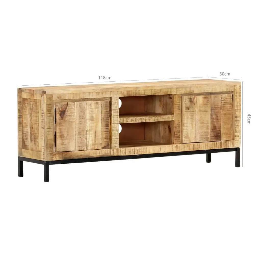 TV Cabinet 118x30x45 cm Solid Mango Wood 287372