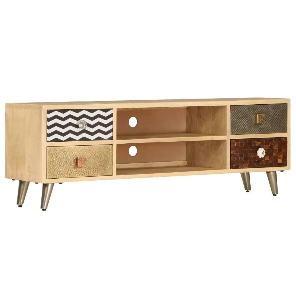 TV Cabinet 120x30x40 cm Solid Mango Wood 247340