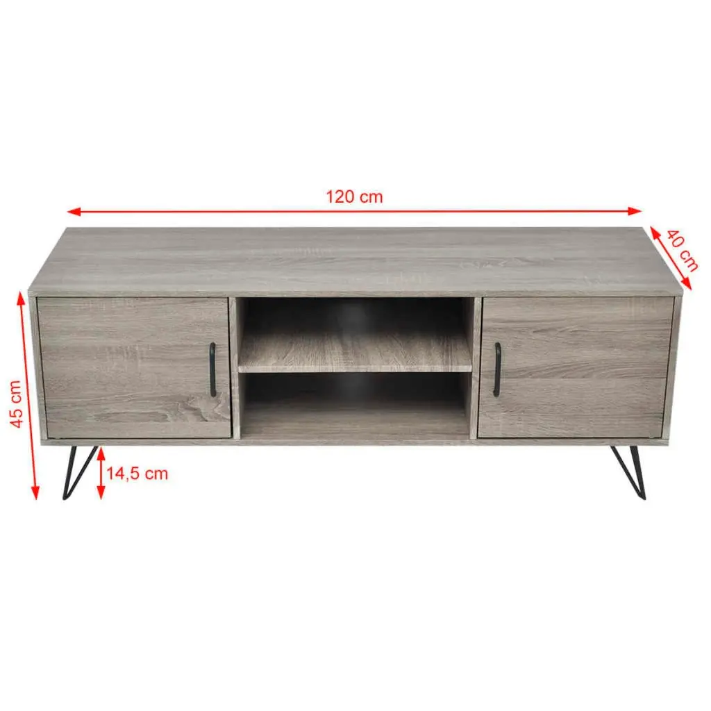 TV Cabinet 120x40x45 cm Grey 243449