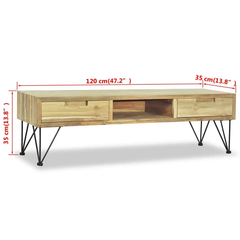 TV Cabinet 120x35x35 cm Solid Teak 244575