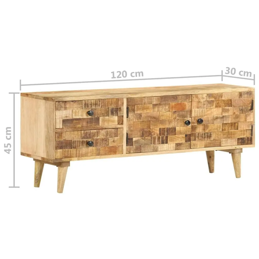 TV Cabinet 120x30x45 cm Solid Mango Wood 320800