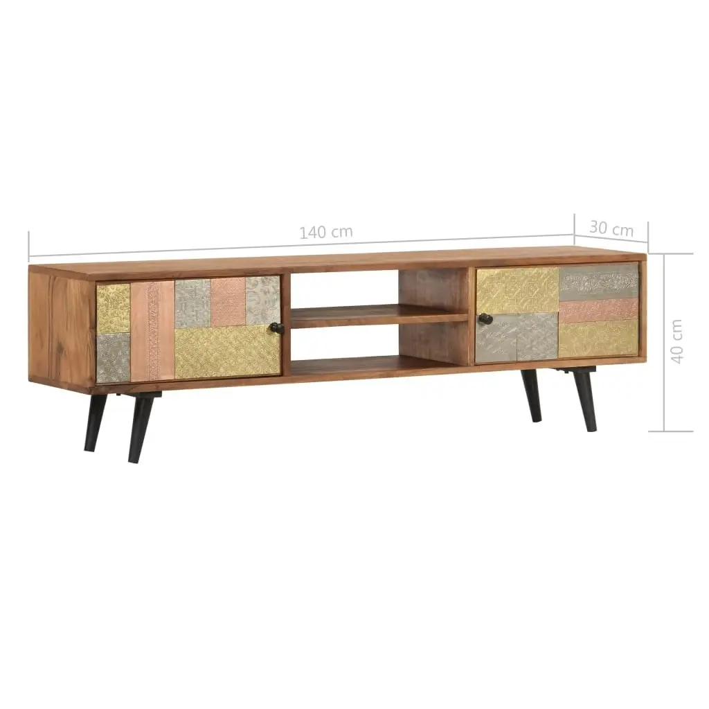 TV Cabinet 140x30x40 cm Solid Acacia Wood 247682