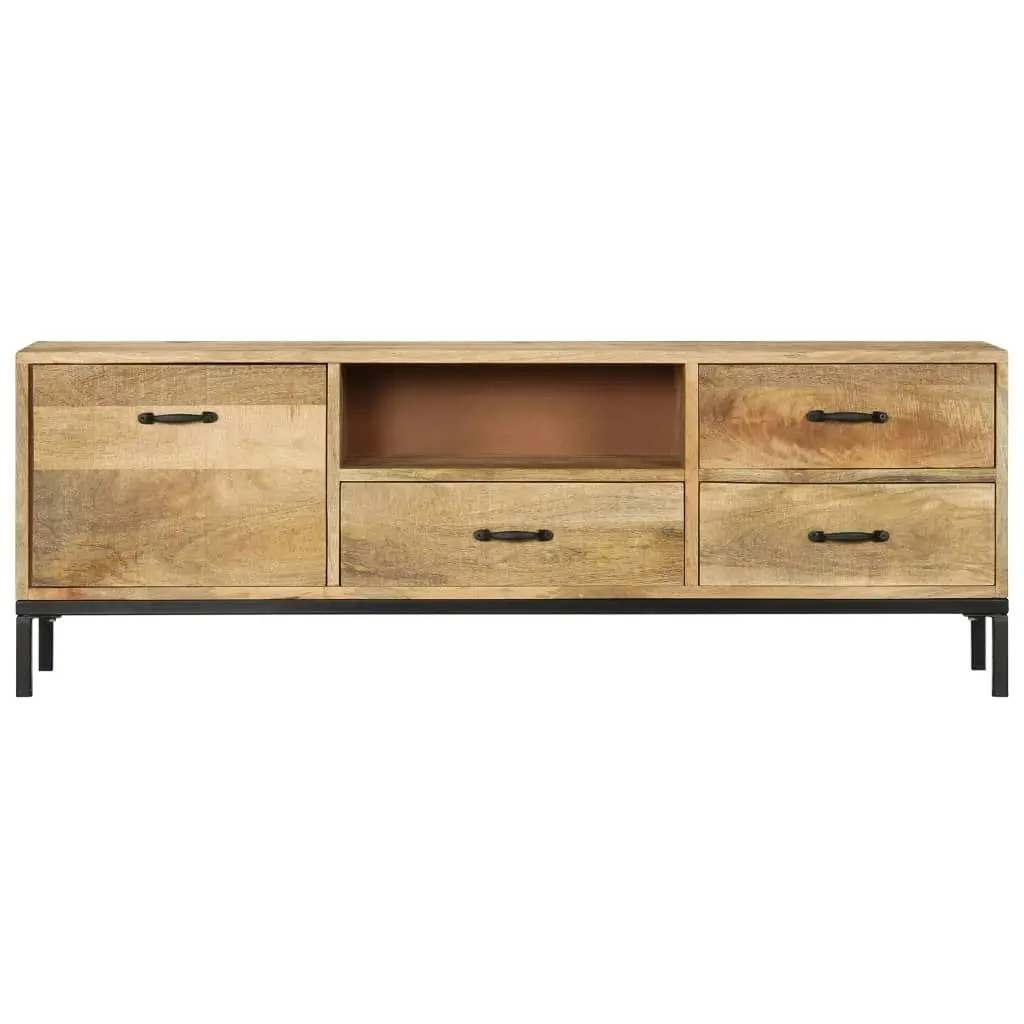 TV Cabinet 130x30x45 cm Solid Mango Wood 247943