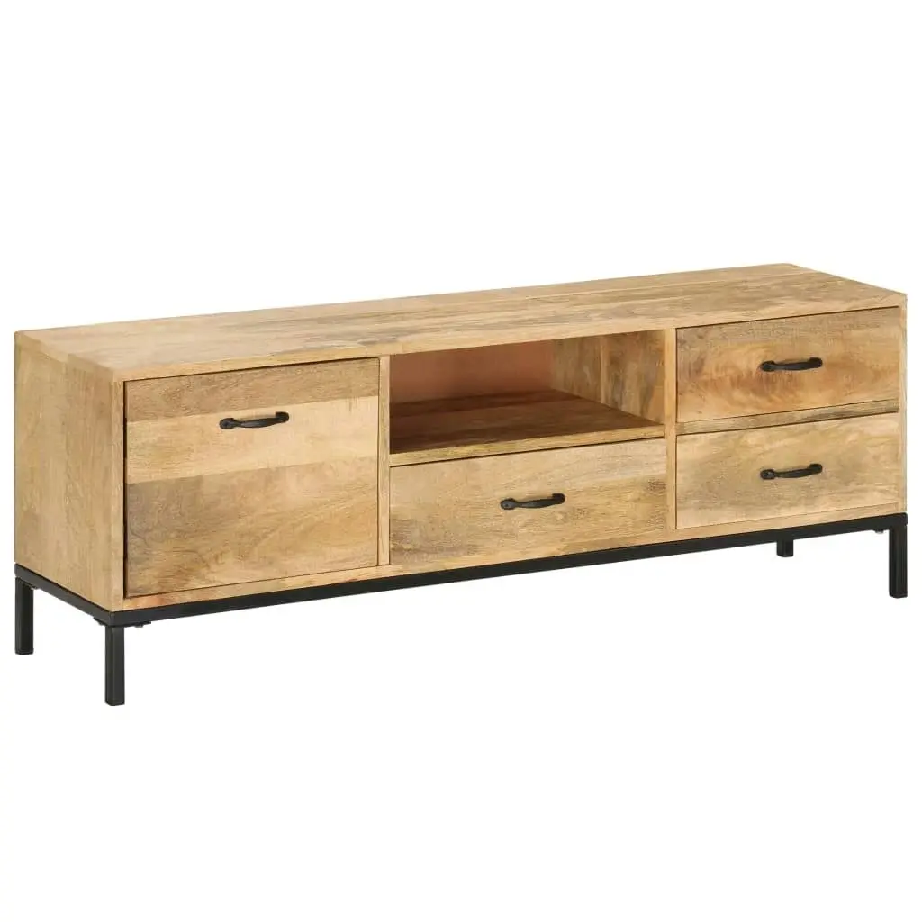 TV Cabinet 130x30x45 cm Solid Mango Wood 247943