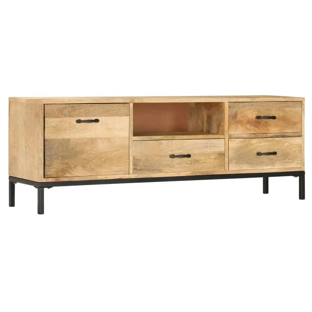 TV Cabinet 130x30x45 cm Solid Mango Wood 247943