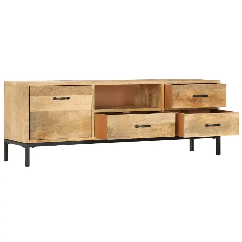 TV Cabinet 130x30x45 cm Solid Mango Wood 247943