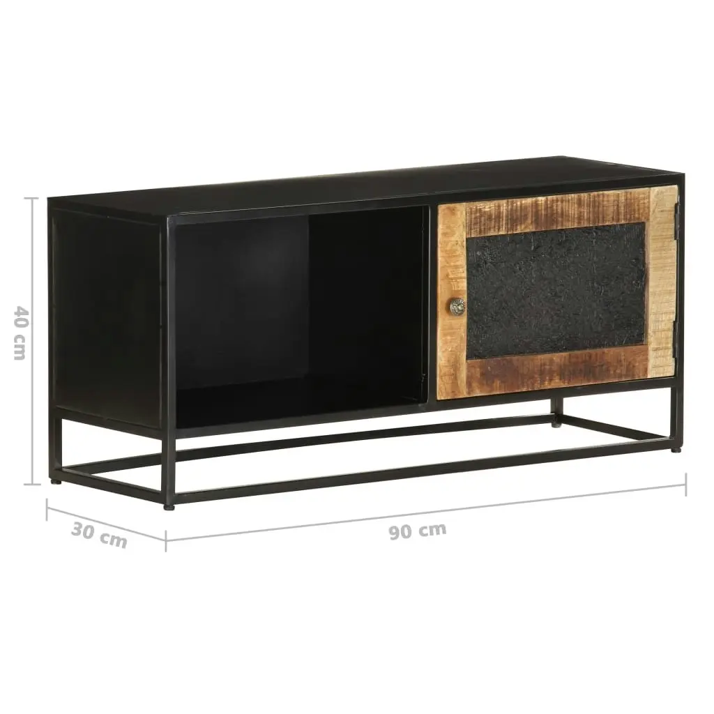 TV Cabinet 90x30x40 cm Rough Mango Wood 323150