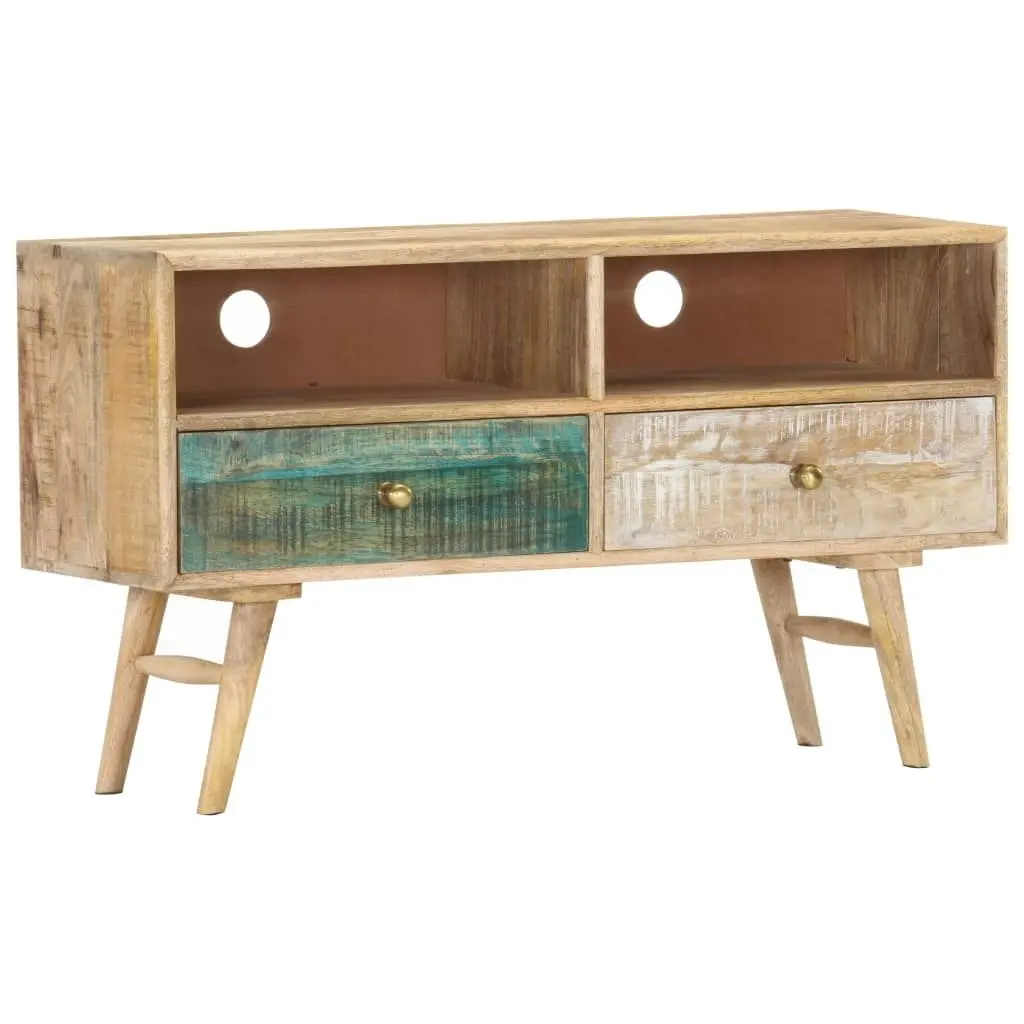 TV Cabinet 88x30x50 cm Solid Mango Wood 287368