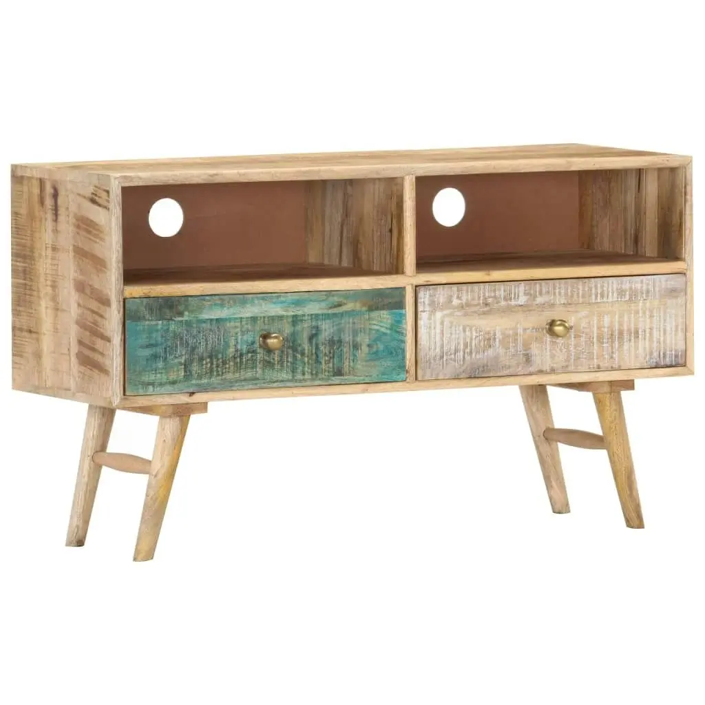 TV Cabinet 88x30x50 cm Solid Mango Wood 287368