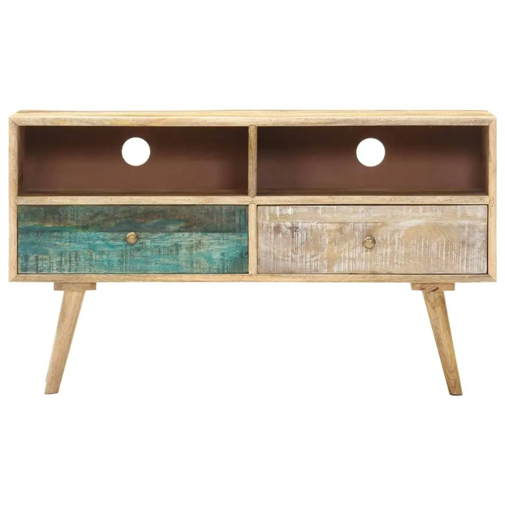 TV Cabinet 88x30x50 cm Solid Mango Wood 287368