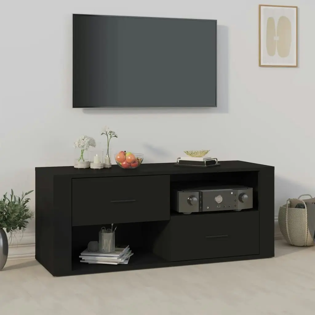 TV Cabinet Black 100x35x40 cm Engineered Wood 823100