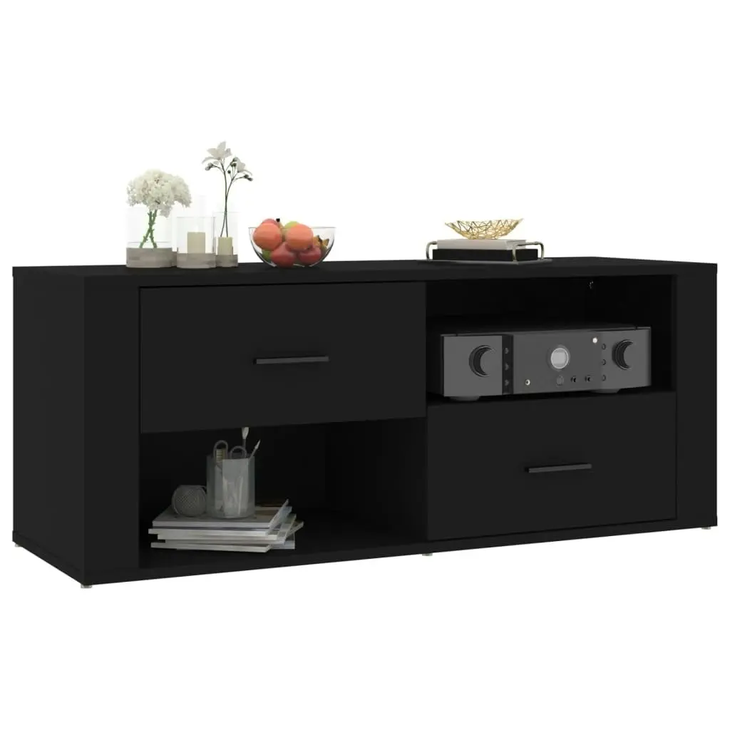 TV Cabinet Black 100x35x40 cm Engineered Wood 823100