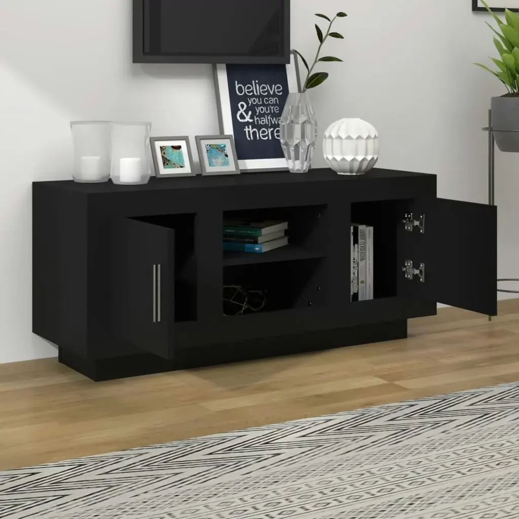 TV Cabinet Black 102x35x45 cm Engineered Wood 811791