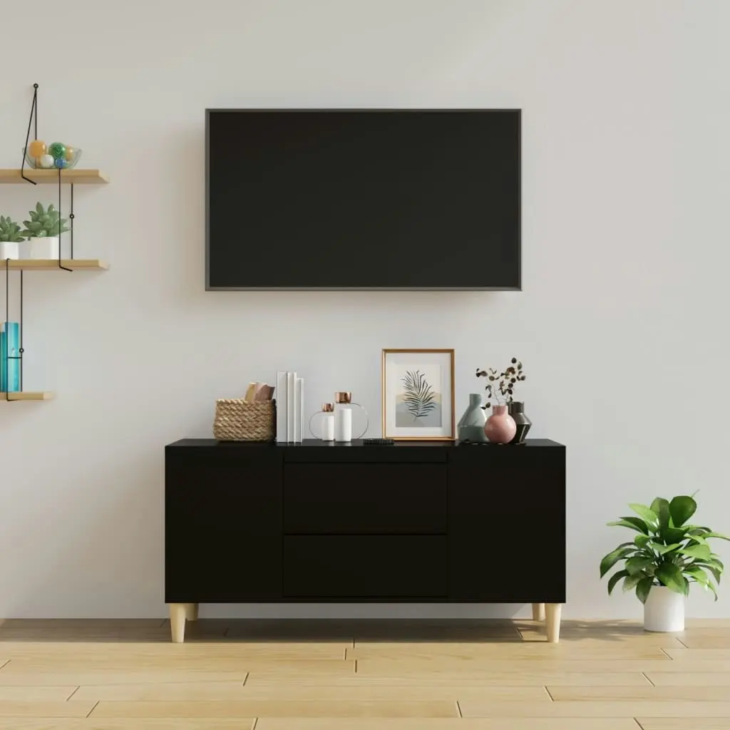 TV Cabinet Black 102x44.5x50 cm Engineered Wood 819597