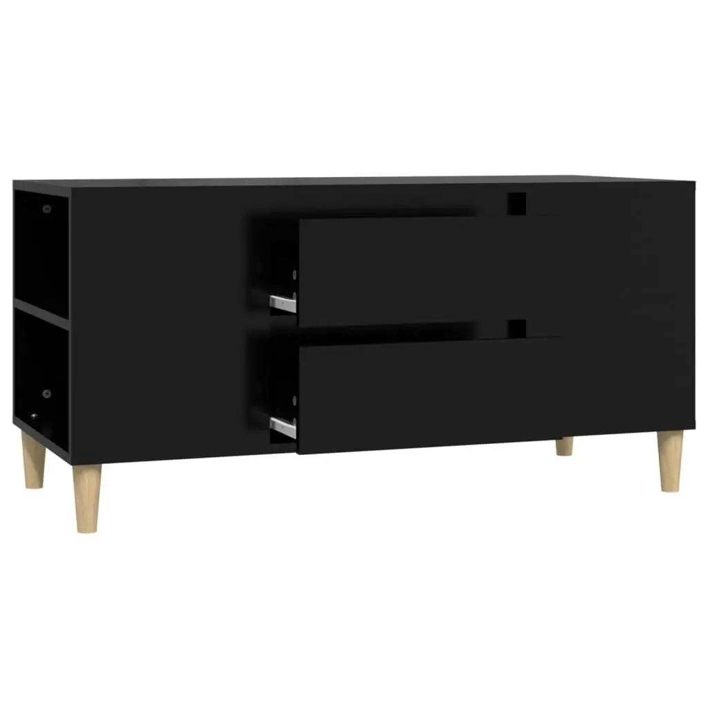 TV Cabinet Black 102x44.5x50 cm Engineered Wood 819597