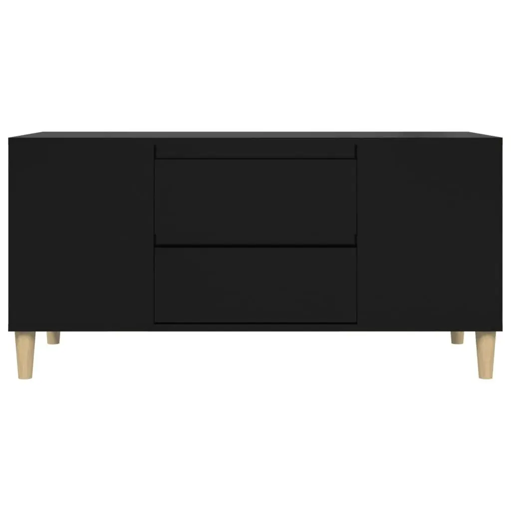 TV Cabinet Black 102x44.5x50 cm Engineered Wood 819597