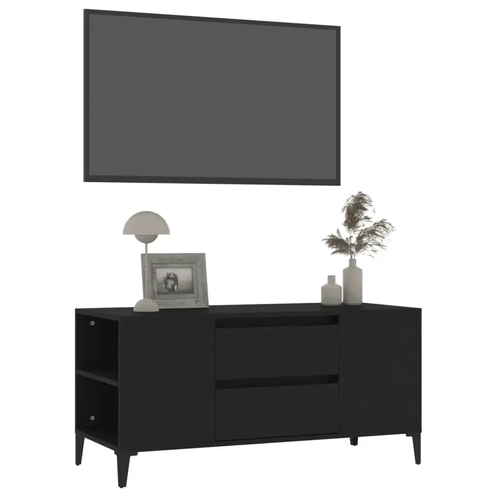 TV Cabinet Black 102x44.5x50 cm Engineered Wood 819605