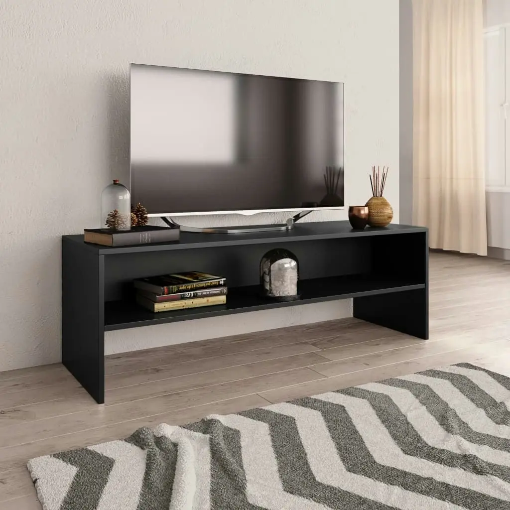 TV Cabinet Black 120x40x40 cm Engineered Wood 800037