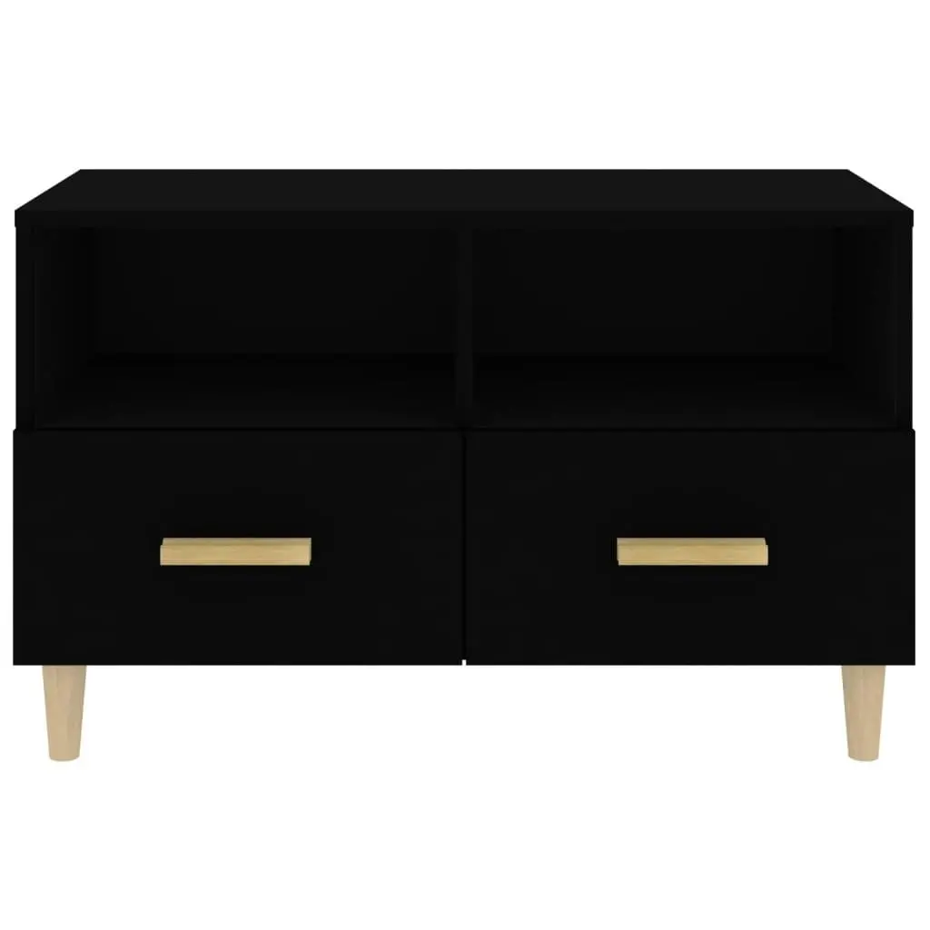 TV Cabinet Black 80x36x50 cm Engineered Wood 812583