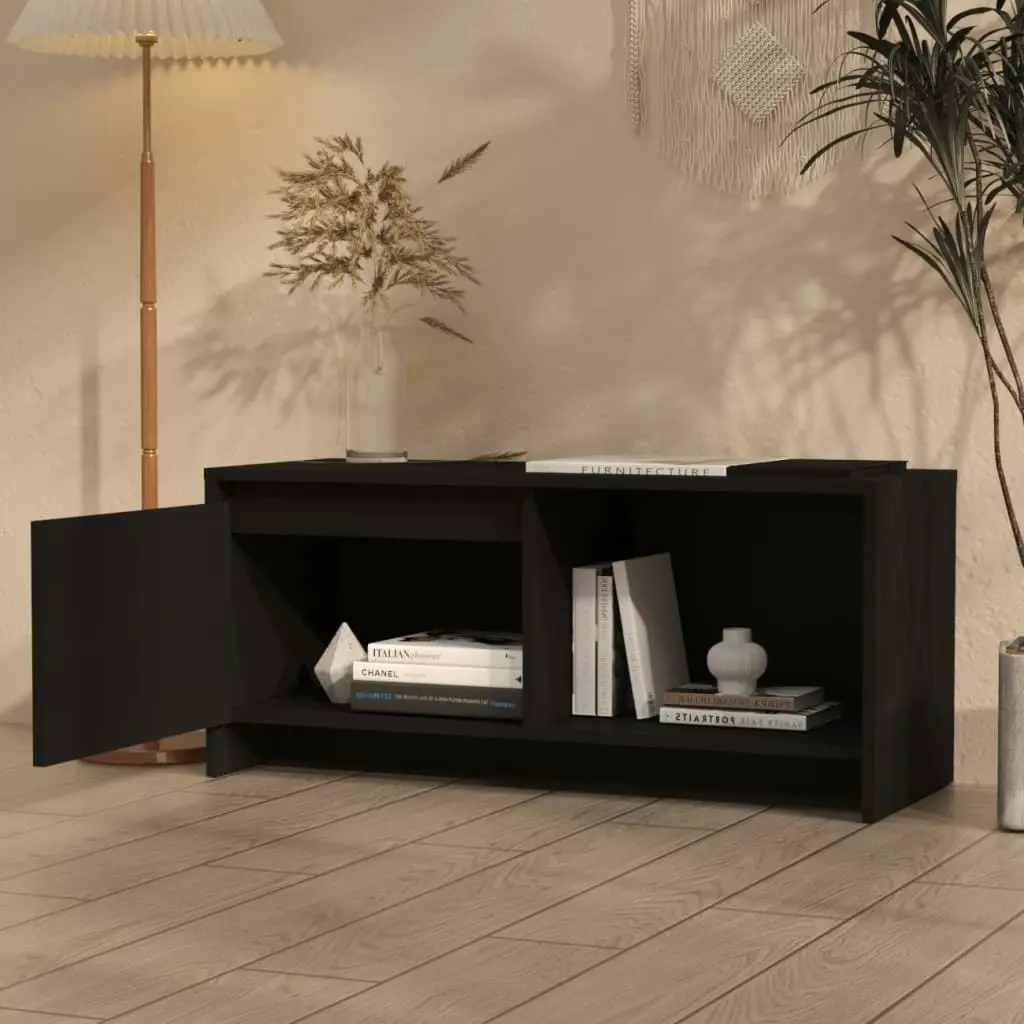 TV Cabinet Black 90x35x40 cm Engineered Wood 809783