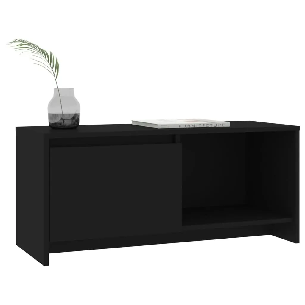 TV Cabinet Black 90x35x40 cm Engineered Wood 809783