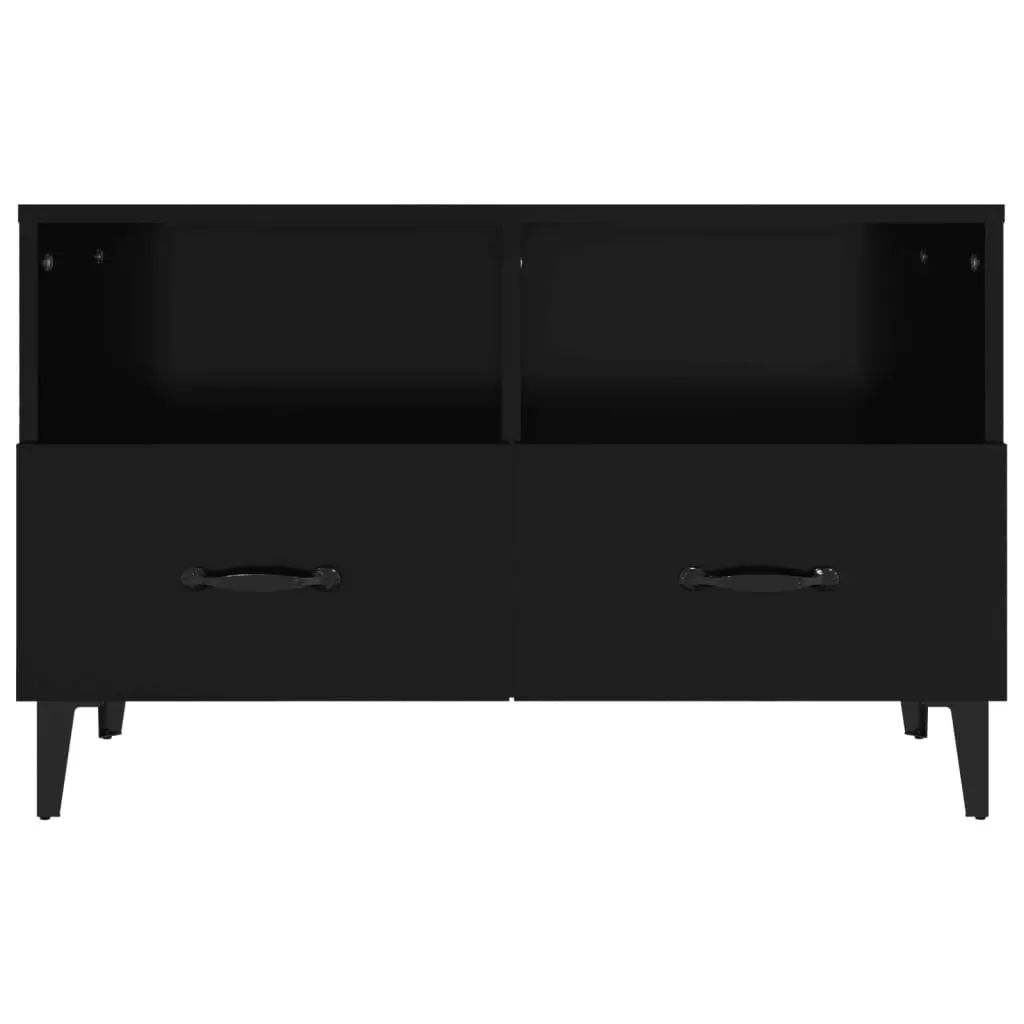 TV Cabinet Black 80x36x50 cm Engineered Wood 812592